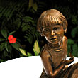 Olivia, a 2004 bronze sculpture by James Peniston. Private collection, St. Louis, Missouri