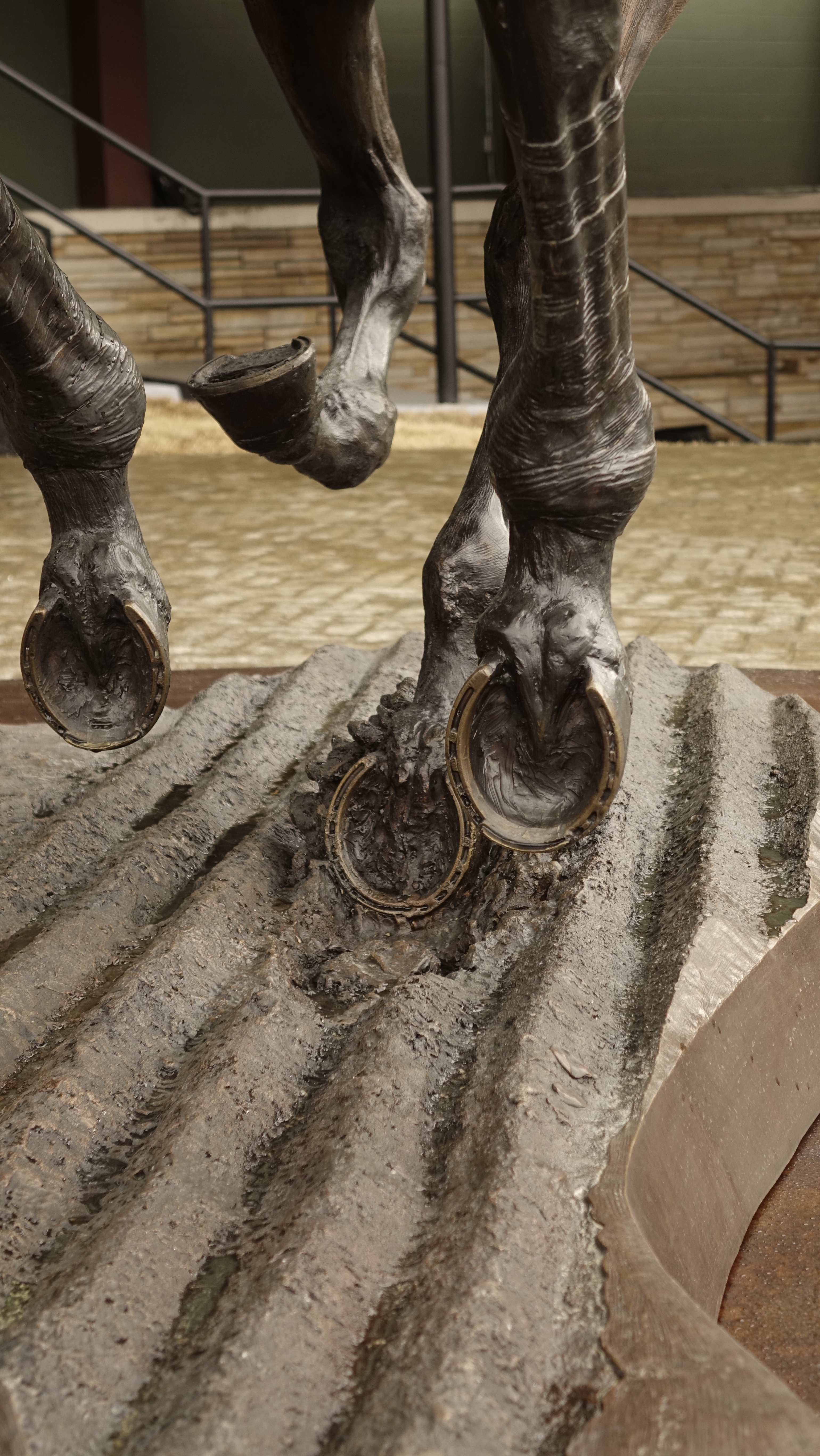 American Pharoah, 2017. Full-size bronze of 2015 Triple Crown-winning thoroughbred horse