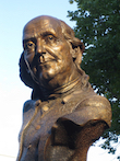 Keys to Community, a 2007 bronze sculpture by James Peniston. Girard Fountain Park, Philadelphia, Pennsylvania
