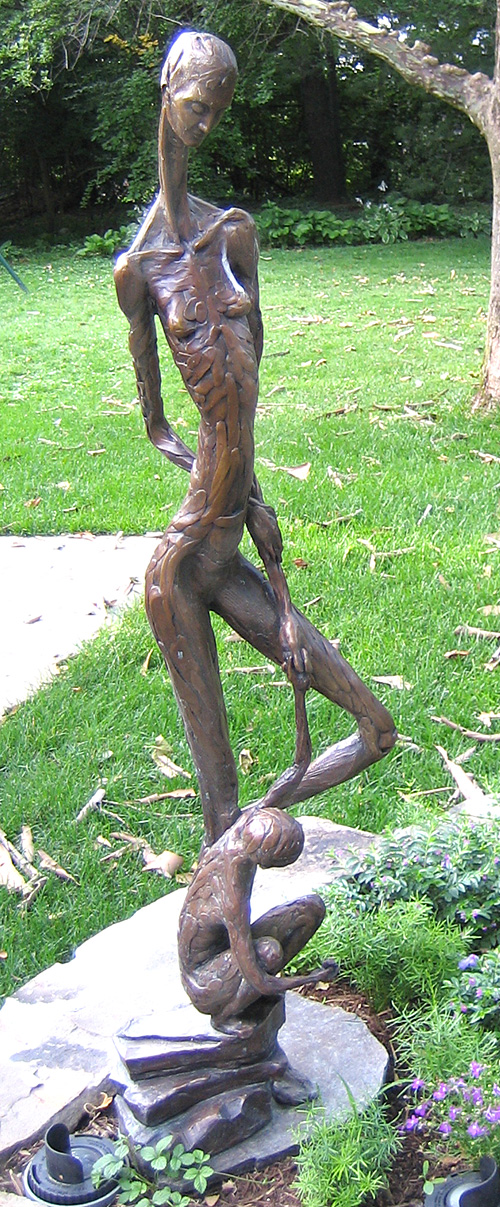 Family Discovering Nature, a 2005 bronze sculpture by James Peniston. Private collection, St. Louis, Missouri