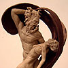 Hades & Antigone, a 2003 clay sculpture by James Peniston. Artist's collection, Philadelphia, Pennsylvania
