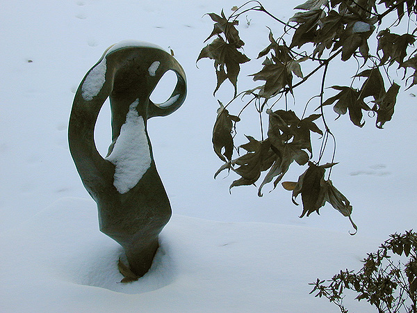 Water, a 1998 bronze sculpture by James Peniston. Private collection, St. Louis, Missouri